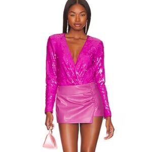 MAJORELLE Malia Sequin Bodysuit XXS